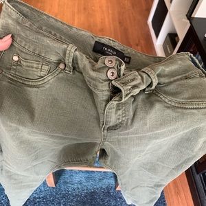 Torrid olive green skinny jeans